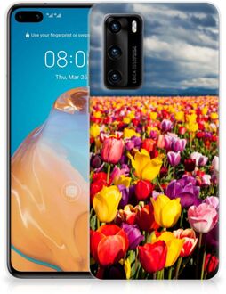 B2Ctelecom Hoesje Huawei P40 Telefoon Hoesje Tulpen