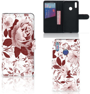 B2Ctelecom Hoesje Huawei Y7 (2019) Watercolor Flowers