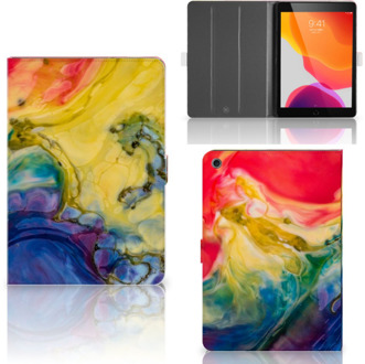 B2Ctelecom Hoesje iPad 10.2 (2019) | iPad 10.2 (2020) Watercolor Dark