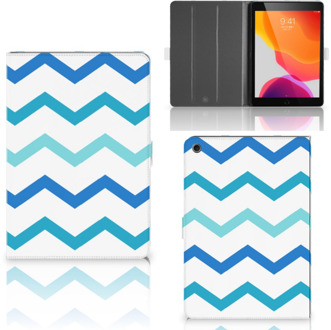 B2Ctelecom Hoesje iPad 10.2 (2019) | iPad 10.2 (2020) Zigzag Blauw