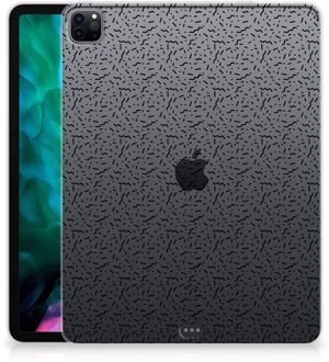 B2Ctelecom Hoesje iPad Pro 12.9 (2020) | iPad Pro 12.9 (2021) Back Cover Stripes Dots met transparant zijkanten