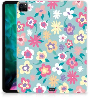 B2Ctelecom Hoesje iPad Pro 12.9 (2020) | iPad Pro 12.9 (2021) TPU Bumper Flower Power met transparant zijkanten