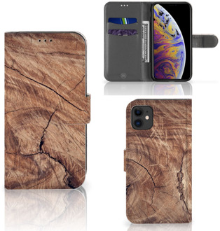 B2Ctelecom Hoesje iPhone 11 Book Style Case Tree Trunk