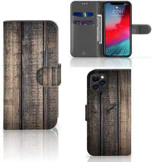 B2Ctelecom Hoesje iPhone 11 Pro Book Style Case Steigerhout