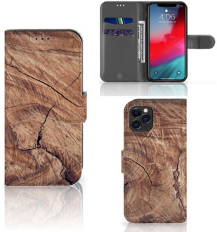 B2Ctelecom Hoesje iPhone 11 Pro Book Style Case Tree Trunk