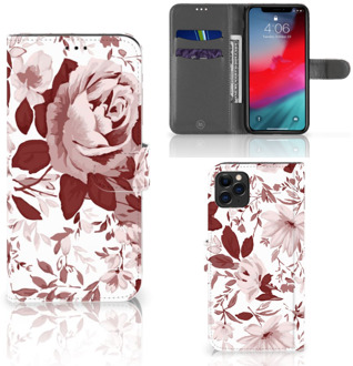 B2Ctelecom Hoesje iPhone 11 Pro Max Watercolor Flowers