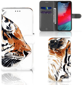 B2Ctelecom Hoesje iPhone 11 Pro Max Watercolor Tiger