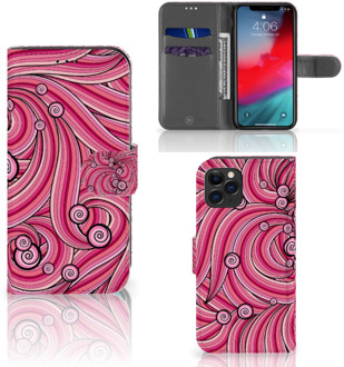 B2Ctelecom Hoesje iPhone 11 Pro Swirl Pink