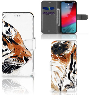 B2Ctelecom Hoesje iPhone 11 Pro Watercolor Tiger