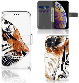 B2Ctelecom Hoesje iPhone 11 Watercolor Tiger