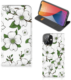 B2Ctelecom Hoesje iPhone 12 | iPhone 12 Pro Book Case Dogwood Flowers