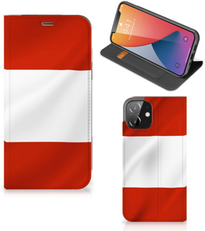 B2Ctelecom Hoesje iPhone 12 | iPhone 12 Pro Telefoonhoesje met Naam Oostenrijkse Vlag