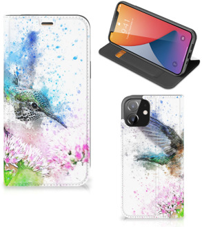 B2Ctelecom Hoesje iPhone 12 | iPhone 12 Pro Wallet Book Case Vogel