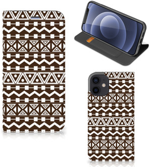 B2Ctelecom Hoesje iPhone 12 Mini Bookcase Aztec Brown