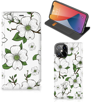 B2Ctelecom Hoesje iPhone 12 Pro Max Book Case Dogwood Flowers