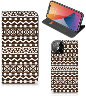 B2Ctelecom Hoesje iPhone 12 Pro Max Bookcase Aztec Brown