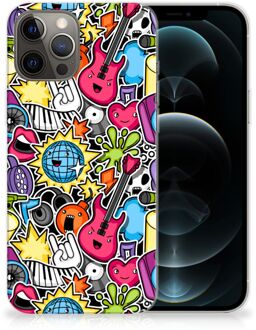 B2Ctelecom Hoesje iPhone 12 Pro Max Telefoon Hoesje Punk Rock