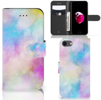 B2Ctelecom Hoesje iPhone 7/8 en iPhone SE 2020 Bookcase Watercolor Light