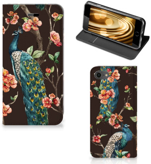 B2Ctelecom Hoesje iPhone 7 | 8 Hoesje Pauw met Bloemen