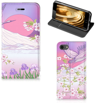 B2Ctelecom Hoesje iPhone 8 | 7 | SE (2020) Bookcase Bird Flying