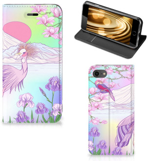 B2Ctelecom Hoesje iPhone 8 | 7 | SE (2020) Bookcase Bird