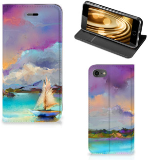 B2Ctelecom Hoesje iPhone 8 | 7 | SE (2020) Bookcase Boat