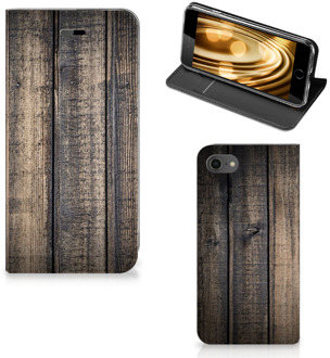 B2Ctelecom Hoesje iPhone SE (2020) | 7 | 8 Standcase Standcase Hoesje Design Steigerhout