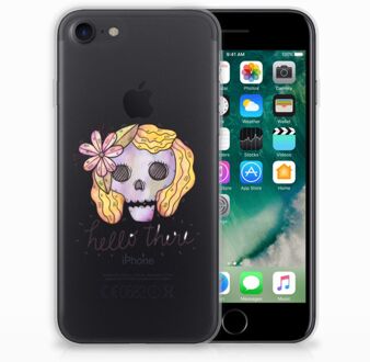 B2Ctelecom Hoesje iPhone SE (2020) en iPhone 8 | 7 Boho Skull