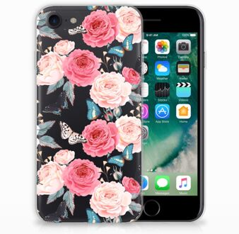 B2Ctelecom Hoesje iPhone SE (2020) en iPhone 8 | 7 Butterfly Roses