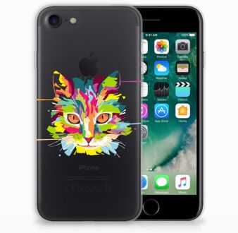 B2Ctelecom Hoesje iPhone SE (2020) en iPhone 8 | 7 Cat Color