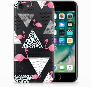 B2Ctelecom Hoesje iPhone SE (2020) en iPhone 8 | 7 Flamingo Triangle