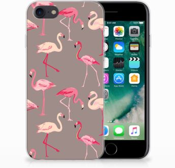 B2Ctelecom Hoesje iPhone SE (2020) en iPhone 8 | 7 Flamingo