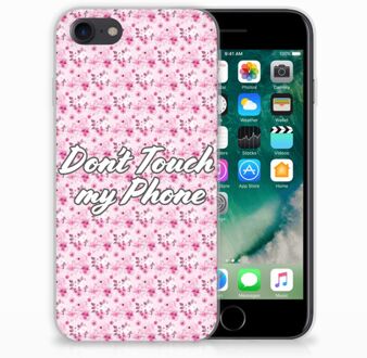 B2Ctelecom Hoesje iPhone SE (2020) en iPhone 8 | 7 Flowers Pink DTMP