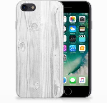 B2Ctelecom Hoesje iPhone SE (2020) en iPhone 8 | 7 White Wood