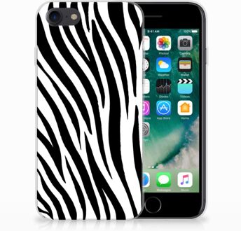 B2Ctelecom Hoesje iPhone SE (2020) en iPhone 8 | 7 Zebra