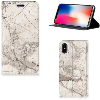 B2Ctelecom Hoesje iPhone X/10 | Xs Design Marmer Beige