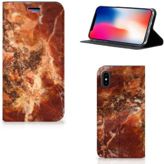 B2Ctelecom Hoesje iPhone X/10 | Xs Design Marmer Bruin