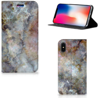 B2Ctelecom Hoesje iPhone X/10 | Xs Design Marmer Grijs