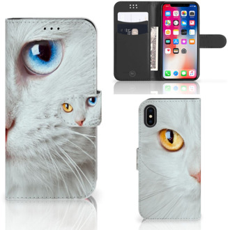 B2Ctelecom Hoesje iPhone X Witte Kat