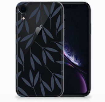 B2Ctelecom Hoesje iPhone Xr Design  Leaves Blue