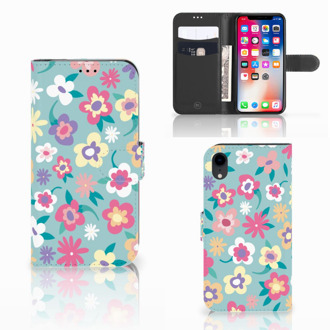 B2Ctelecom Hoesje iPhone Xr Flower Power