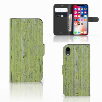 B2Ctelecom Hoesje iPhone Xr Green Wood