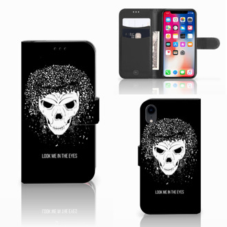 B2Ctelecom Hoesje iPhone XR met ruimte voor pasjes Skull Hair