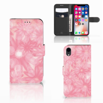 B2Ctelecom Hoesje iPhone XR met ruimte voor pasjes Spring Flowers