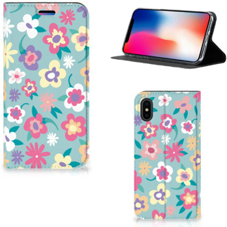 B2Ctelecom Hoesje iPhone Xs | X 10 Design Flower Power