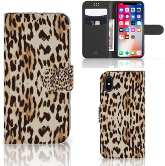 B2Ctelecom Hoesje iPhone Xs | X Leopard