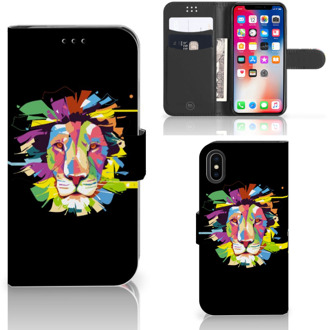 B2Ctelecom Hoesje iPhone Xs | X Lion Color