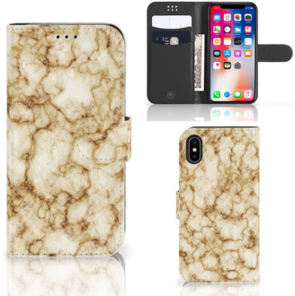 B2Ctelecom Hoesje iPhone Xs | X Marmer Goud