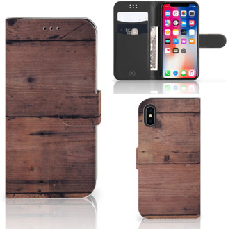 B2Ctelecom Hoesje iPhone Xs | X Old Wood