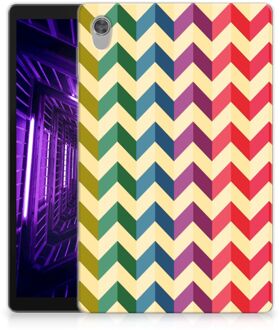 B2Ctelecom Hoesje Lenovo Tab M10 HD (2de generatie) Leuk Siliconen Bumper Zigzag Color met transparant zijkanten